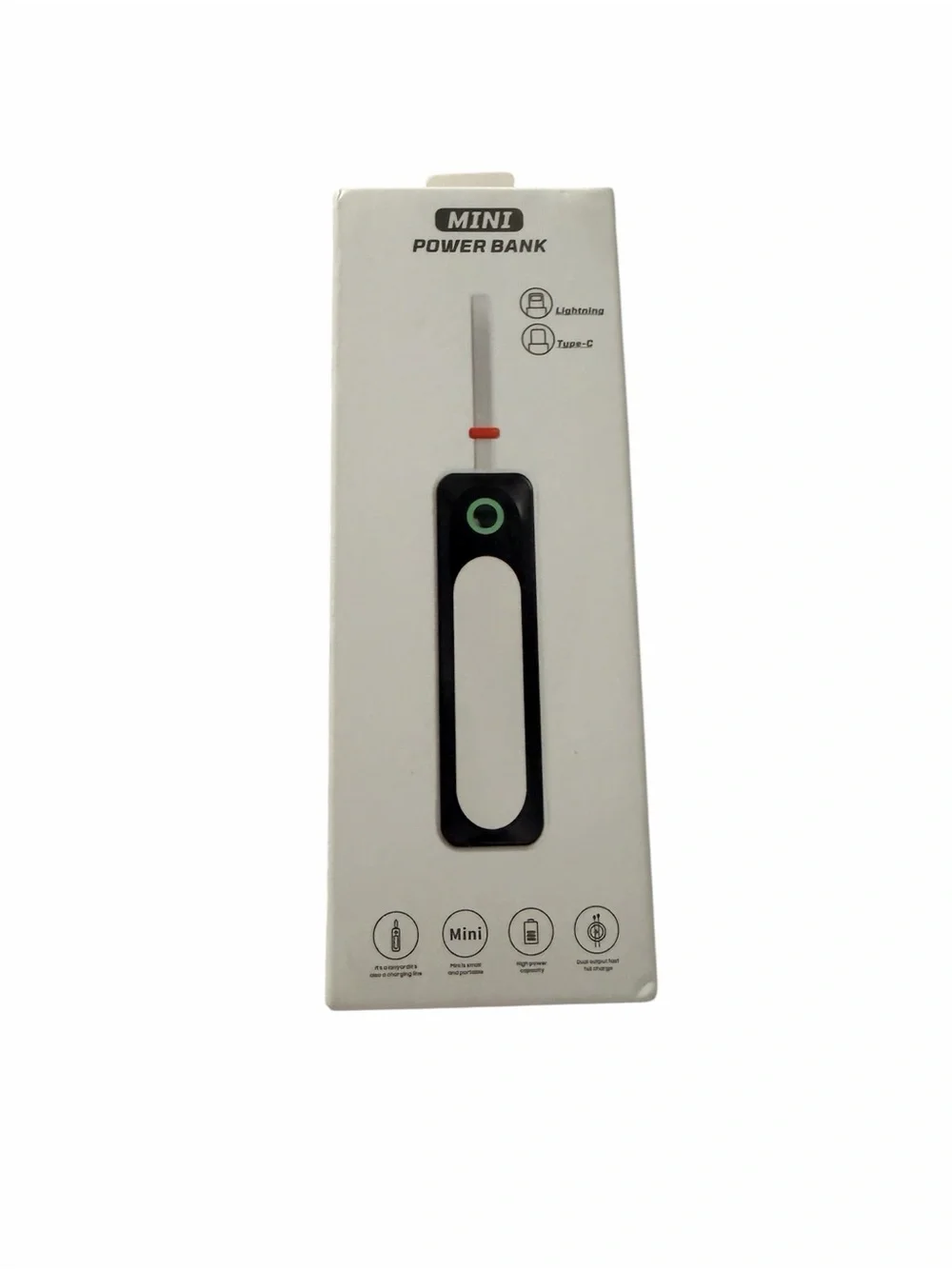 5000mAh Mini Portable Power Bank Built-In USB Phone Charger Blue